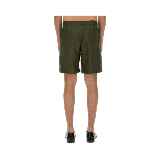 Logo Embroidered Thigh-Length Shorts
