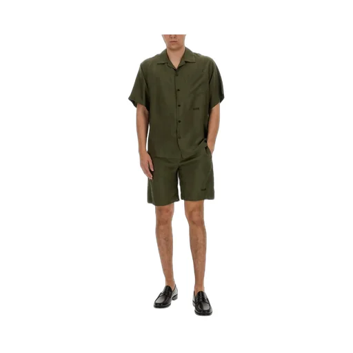 Logo Embroidered Thigh-Length Shorts