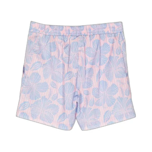 Hawaiian Floral-Print Elasticated Shorts