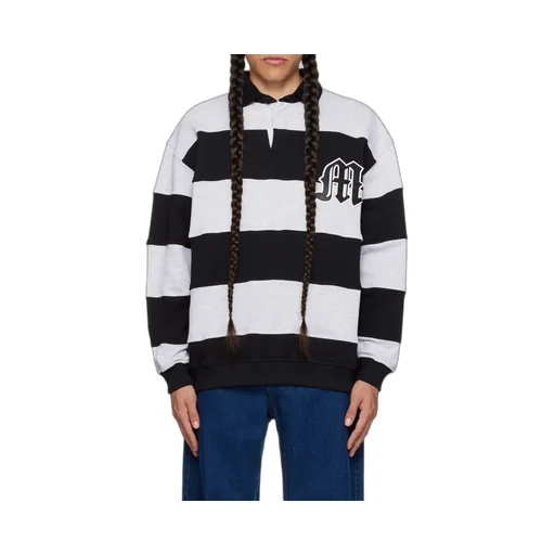 Striped Long Sleeve Polo Shirt
