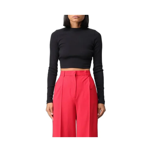 Cut-Out Crewneck Cropped T-Shirt