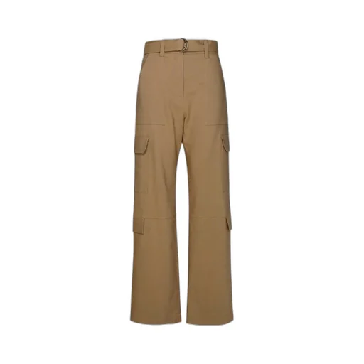 Belted High-Waist Palazzo Cargo Pants