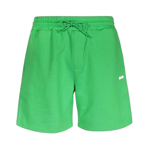 Elasticated-Waistband Logo-Detail Shorts