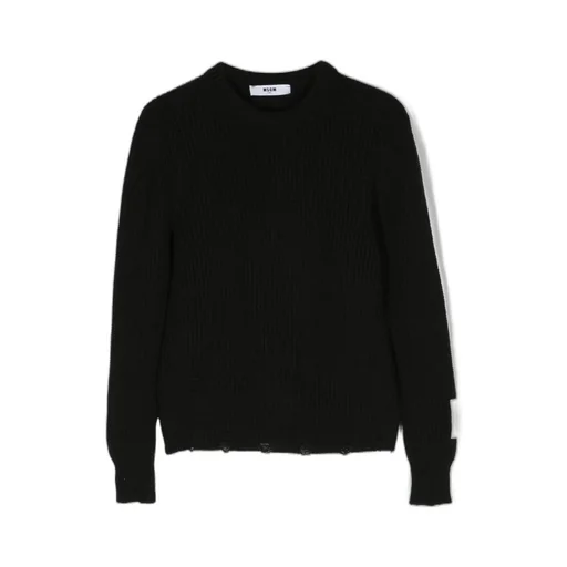 Logo Patch Waffle-Knitted Jumper