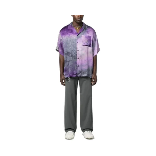Logo Printed Collared Button-Up Shirt