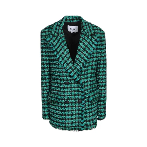 Houndstooth Pattern Tweed Jacket