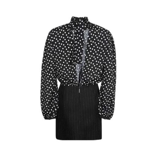 Hybrid Polka-Dot Mini Dress