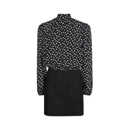 Hybrid Polka-Dot Mini Dress