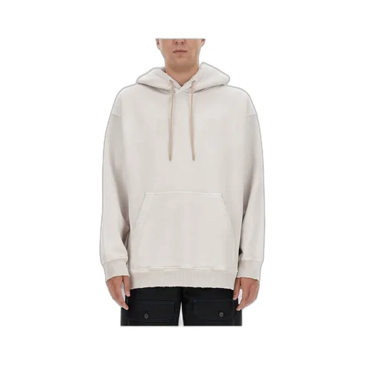 Distressed Effect Drawstring Hoodie