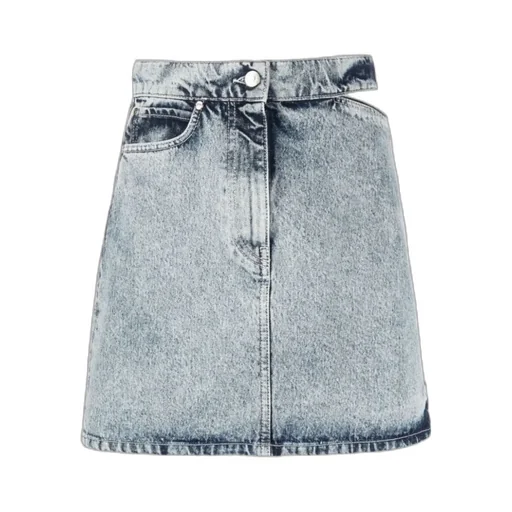 Fitted Denim Miniskirt