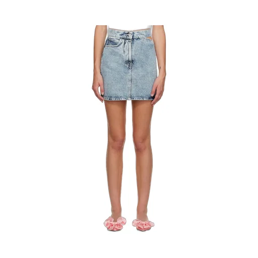 Fitted Denim Miniskirt