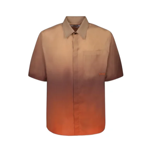 Gradient Effect Short-Sleeved Shirt