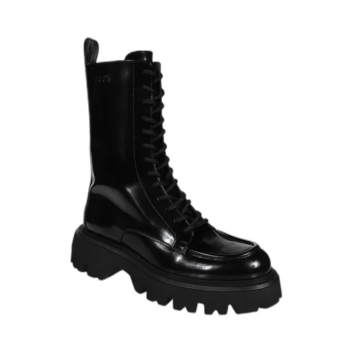 Lace-Up Ankle-High Boots