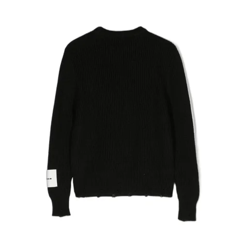Logo Patch Waffle-Knitted Jumper
