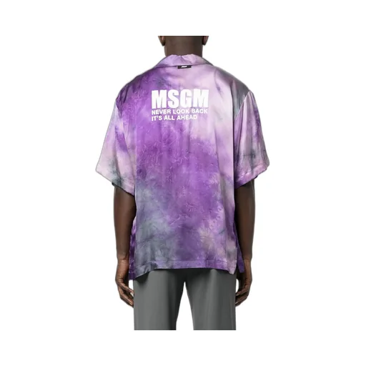Logo Printed Collared Button-Up Shirt