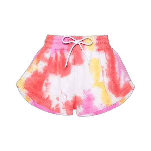 Tie-Dyed Drawstring Bermuda Shorts