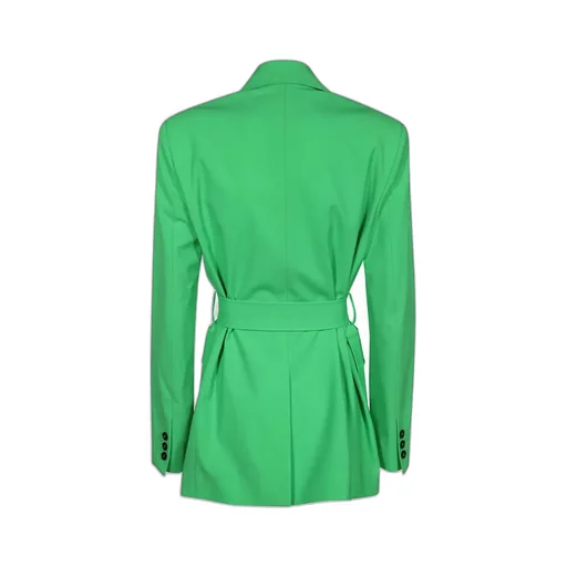 V-Neck Tie-Waisted Blazer