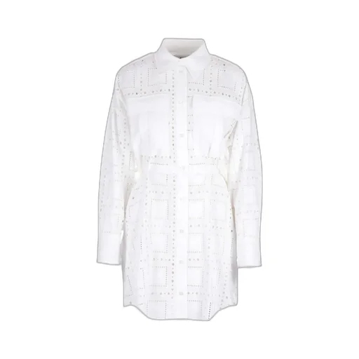 Cut-Out Detailed Button-Up Shirt Dress