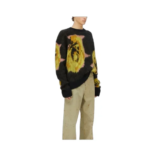 Rose Intarsia-Knit Crewneck Jumper