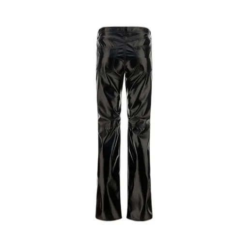 Patent Straight-Leg Trousers