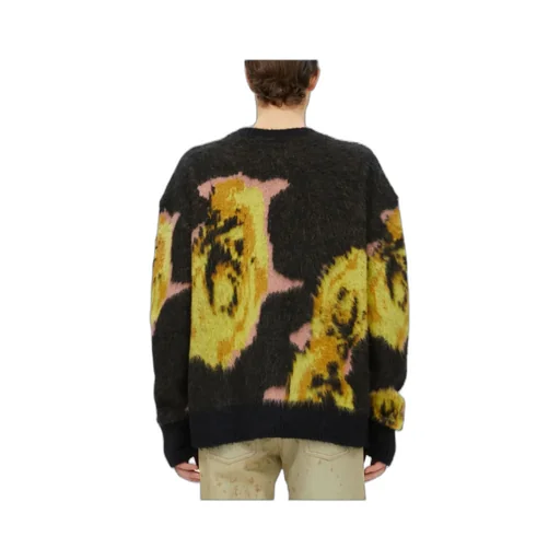 Rose Intarsia-Knit Crewneck Jumper
