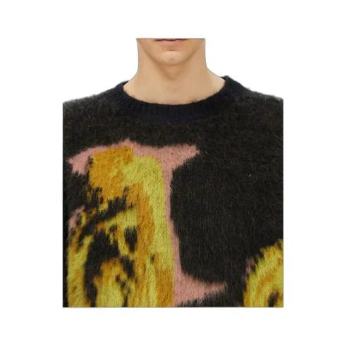 Rose Intarsia-Knit Crewneck Jumper