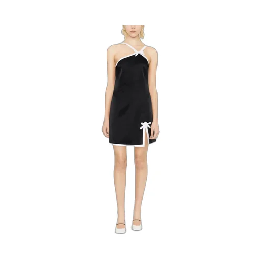 Contrast-Border Mini Dress