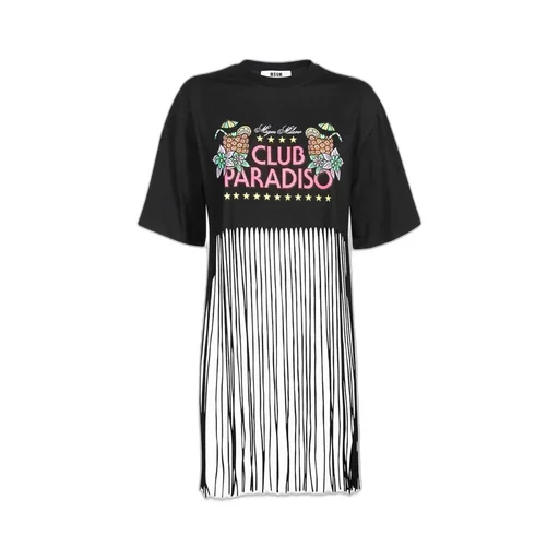 Graphic-Printed Frayed Crewneck T-Shirt