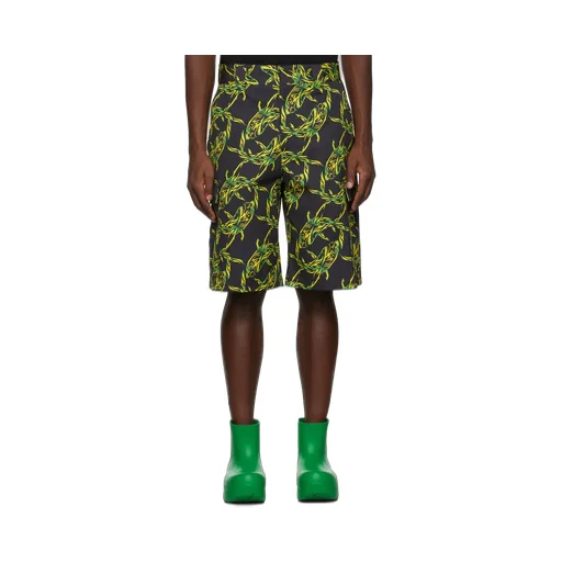 Shark-Print Cargo Shorts