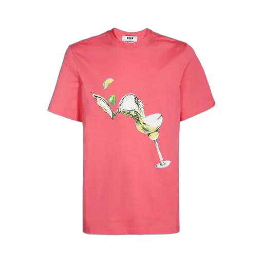 Cocktail-Print Cotton T-Shirt