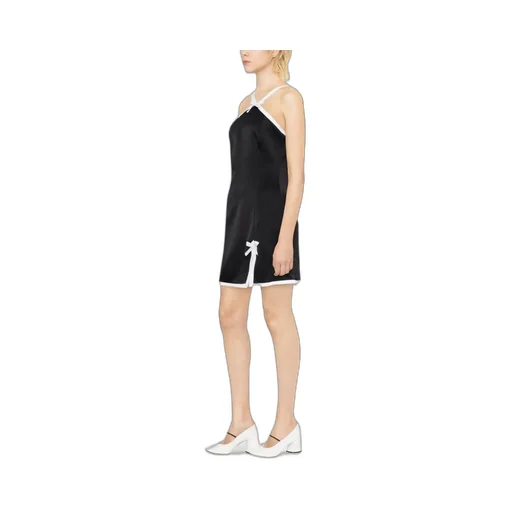 Contrast-Border Mini Dress