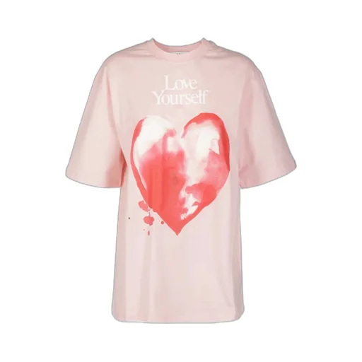 Heart Print Cotton T-Shirt