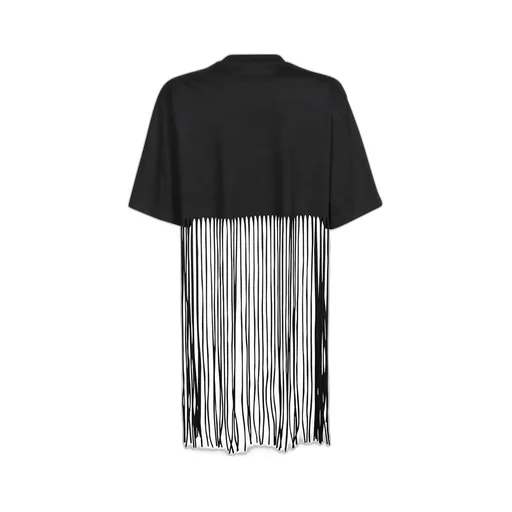 Graphic-Printed Frayed Crewneck T-Shirt