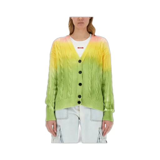 Tie-Dyed Knitted Cardigan