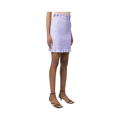 Shirred-Effect Mini Skirt