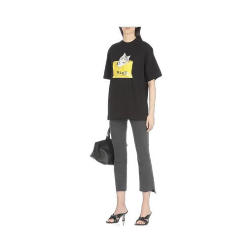 Oversized Kitty Cotton T-Shirt
