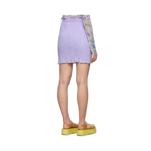 Shirred-Effect Mini Skirt