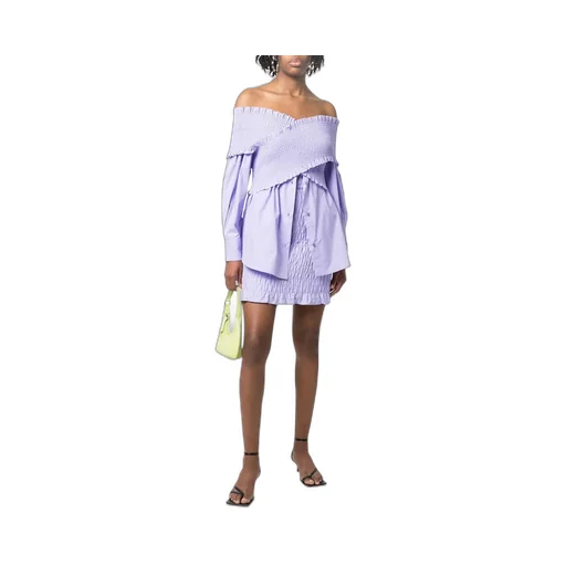 Shirred-Effect Mini Skirt