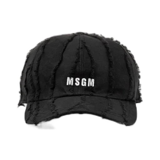 Ripped Detailed Logo Embroidered Baseball Cap
