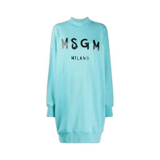 Logo Details Sweater-Style Dress