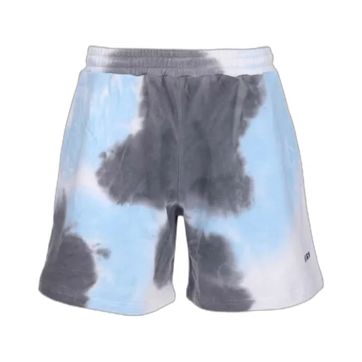 Tie-Dyed Elastic Waist Shorts