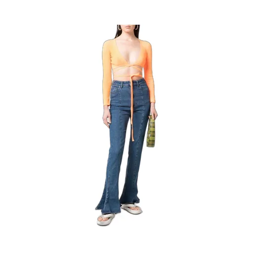 Cropped V-Neck Top