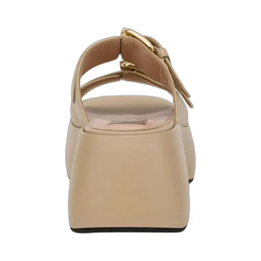 Double-Buckle Platform Sandals
