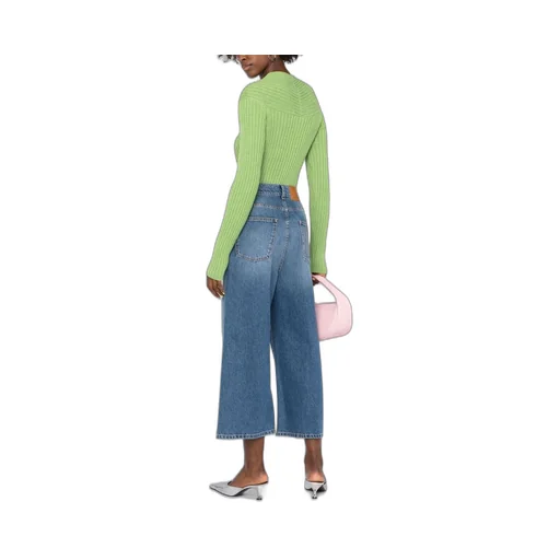 Ribbed-Knit Knot-Detail Top