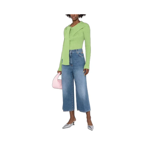 Ribbed-Knit Knot-Detail Top