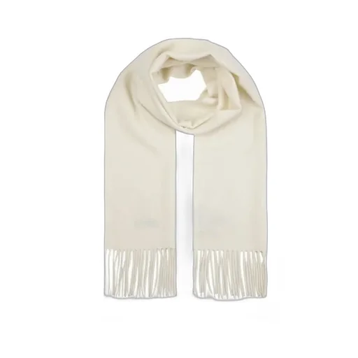 Logo-Embroidered Fringed Scarf