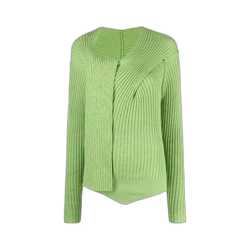 Ribbed-Knit Knot-Detail Top