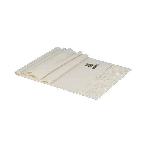 Logo-Embroidered Fringed Scarf