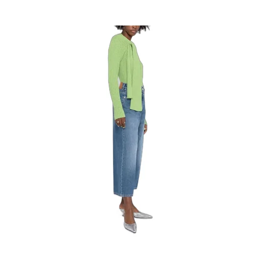 Ribbed-Knit Knot-Detail Top