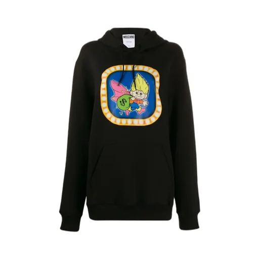 Cartoon Logo Printed Hooded Sweater
